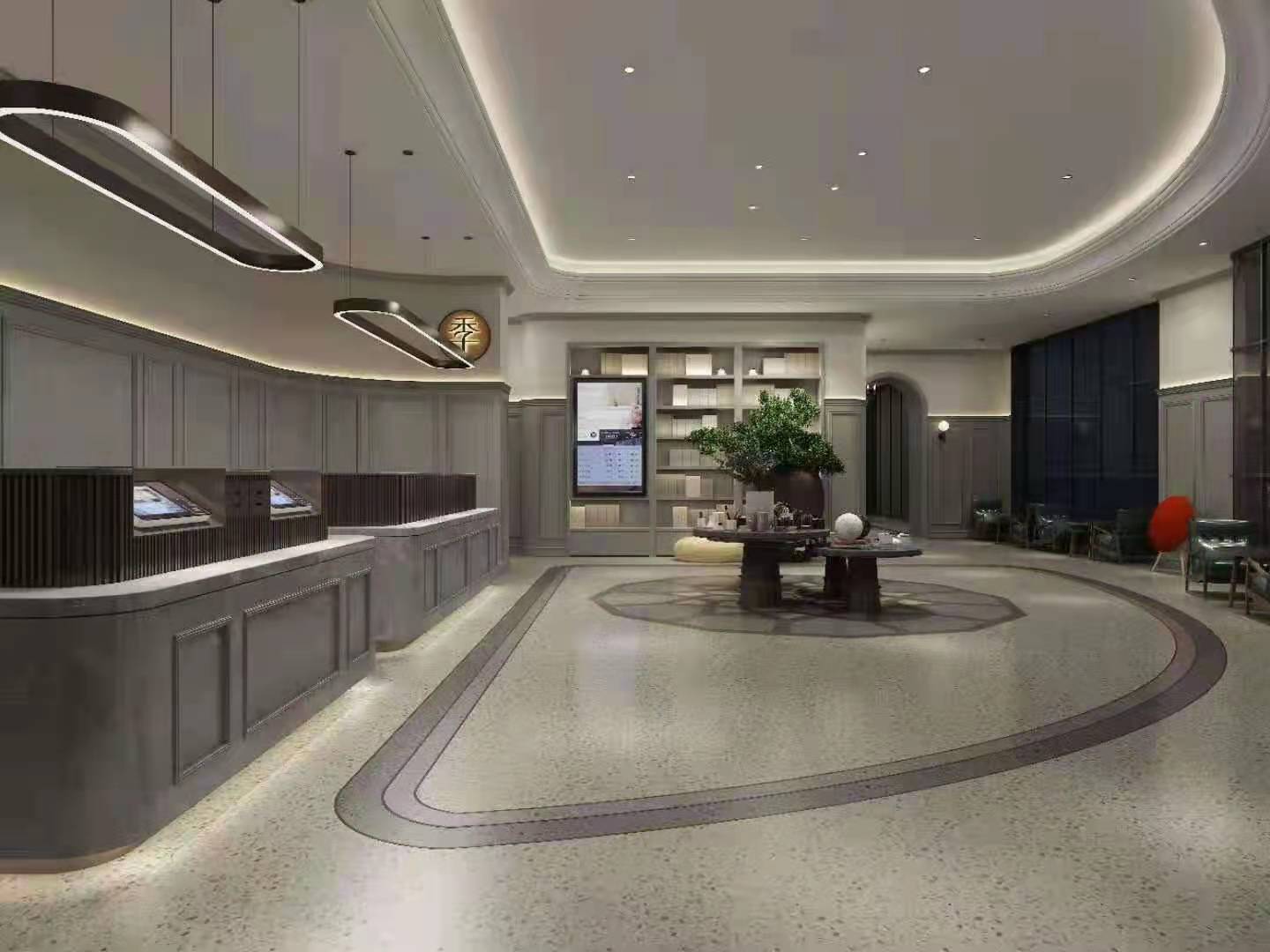無機磨石地坪效果圖